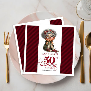 50. Geburtstag Lustige Alte Frau Skurrile Party Se Serviette