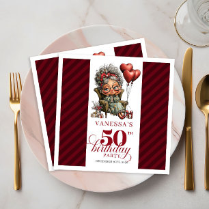 50. Geburtstag Lustige Oma Skurrile Papiertücher Serviette