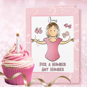 50. Geburtstag Lustiger Spruch Weibliche Cartoon Karte