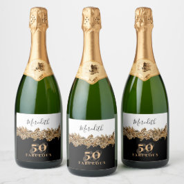 50. Geburtstag Luxus Golden Blume Elegante Klasse