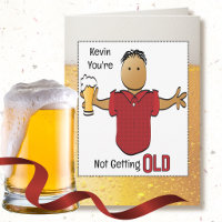 50. Geburtstag Männliche Cartoon Bier Lustiger Spr