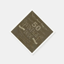 50. Geburtstag Mens Napkins