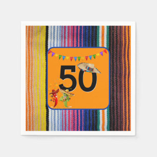 50. Geburtstag mexikanisches Design Serviette