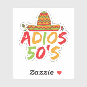 50. Geburtstag Mexikanisches Party Cinco de Mayo F Aufkleber