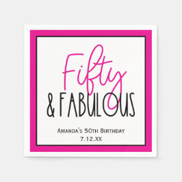 50. Geburtstag mit eigenem Text Serviette