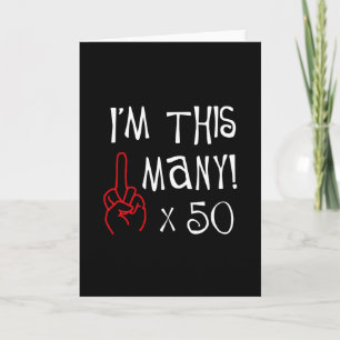 50. Geburtstag Mittelfinger Salute Karte