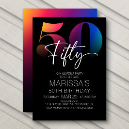 50. Geburtstag modern Einladung