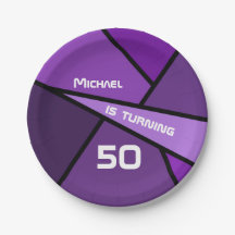 50. Geburtstag Moderne Lila geometrische Formen