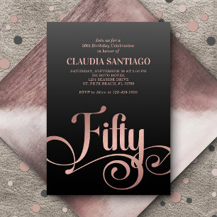 50. Geburtstag Modernes Drehbuch Einladung