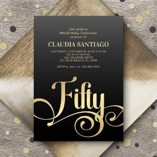 50. Geburtstag Modernes Drehbuch Einladung