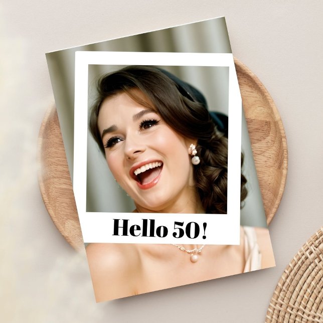 50. Geburtstag Modernes Foto Überraschung Einladung (Von Creator hochgeladen)