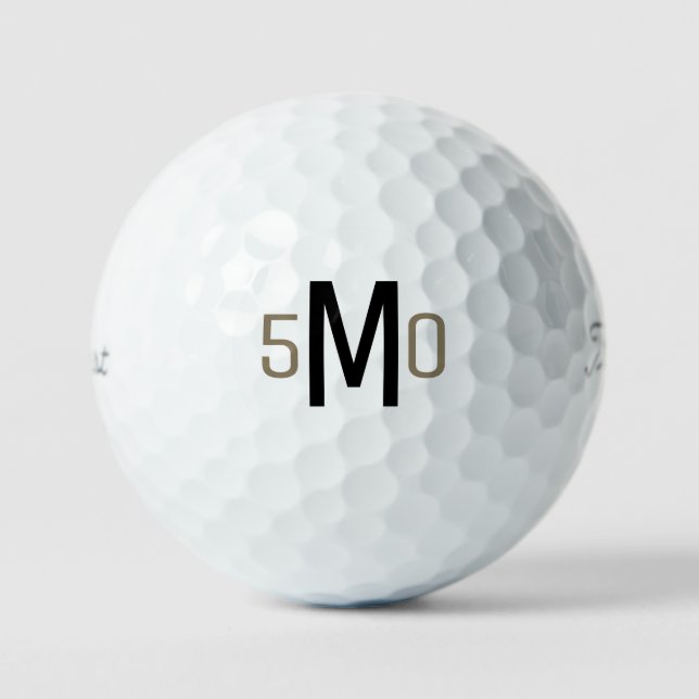 50. Geburtstag Monogramm II Titleist Pro V1 Golfball (Vorderseite)