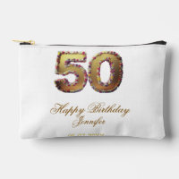 50. Geburtstag Name Datum Jahr Gold floral fett