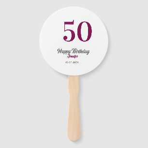 50. Geburtstag Name Datum Jahr Mauve Vorlage Fächer