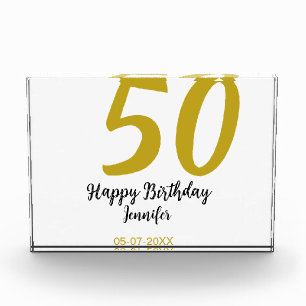 50. Geburtstag Name Datum Jahr schwarze Vorlage ge Fotoblock