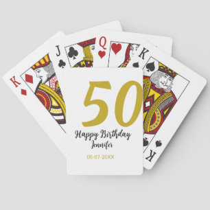 50. Geburtstag Name Datum Jahr schwarze Vorlage ge Spielkarten