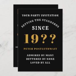 50. Geburtstag Name Jahr Schwarzes Gold für ihn hi Einladung