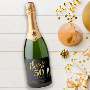 50. Geburtstag Name personalisierte Cheers Gold Sc