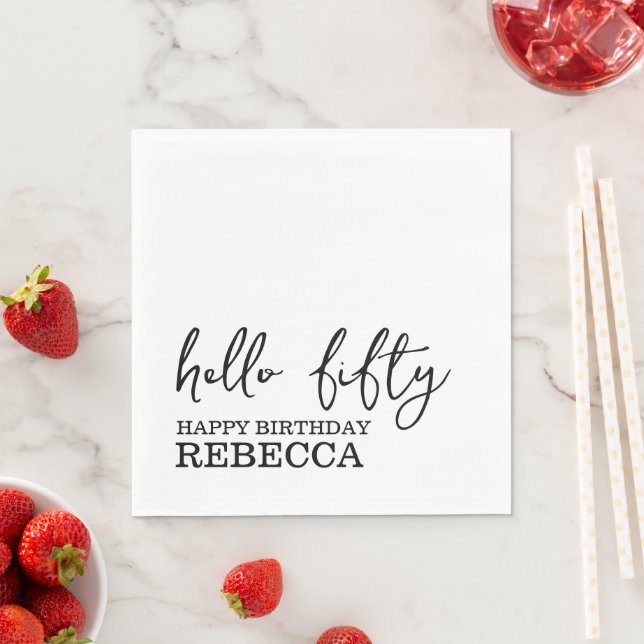 50. Geburtstag Napkins Serviette (Beispiel)