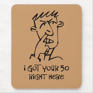 50. Geburtstag Nasen-Picker, got ich Ihre 50! Mousepad