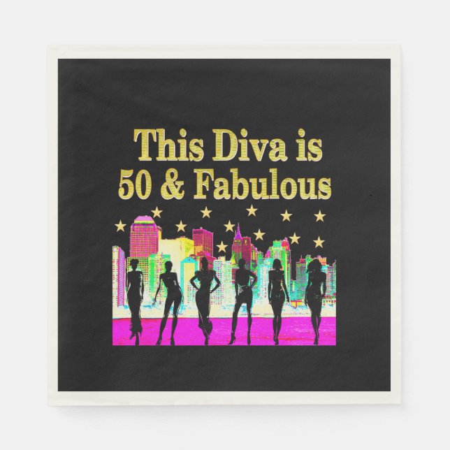 50. GEBURTSTAG, NEW YORK CITY DESIGN SERVIETTE (Vorderseite)