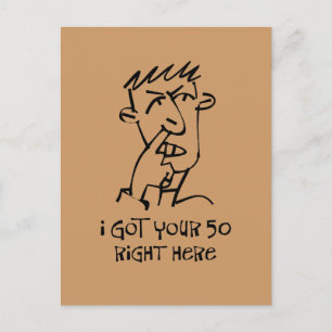 50. Geburtstag Nose Picker, ich got deine 50! Postkarte