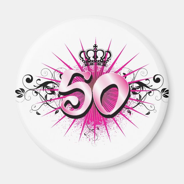 50. Geburtstag oder Jahrestag Magnet (Vorne)