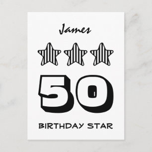 50 Geburtstag oder JEDES ALTER Individuelle Name S Postkarte