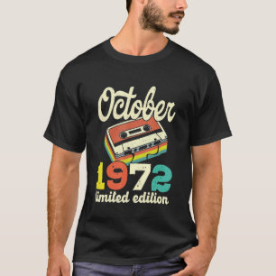 50. Geburtstag Oktober 1972 Vintage Kassette T-Shirt