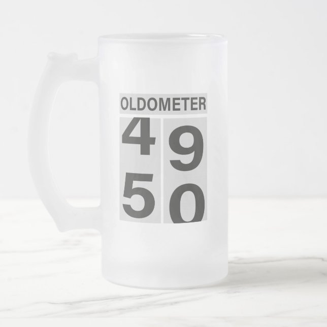 50. Geburtstag Oldometer Beer Tasse (Links)
