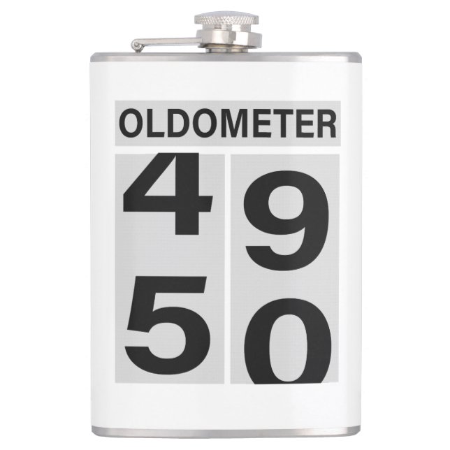 50. Geburtstag Oldometer Flachmann (Vorderseite)