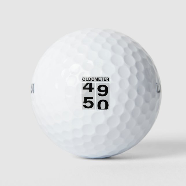 50. Geburtstag Oldometer Golfball (Vorderseite)