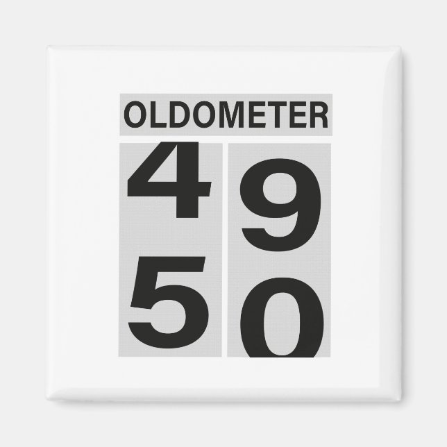 50. Geburtstag Oldometer Magnet (Vorne)