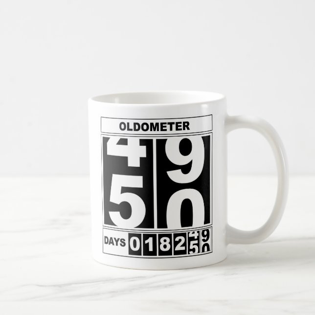 50. Geburtstag Oldometer Tasse (Rechts)