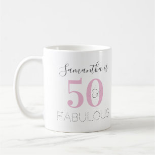 50. Geburtstag Personalisiert 50 und fabelhaftes P Kaffeetasse