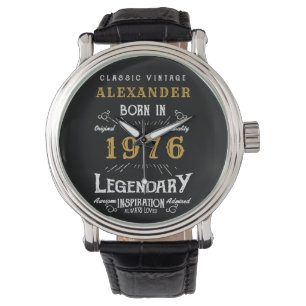 50. Geburtstag Personalisiert Geboren 1976 Vintage Armbanduhr