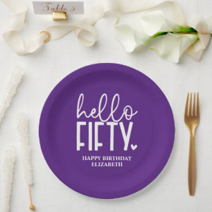 50. Geburtstag Personalisiert Pappteller