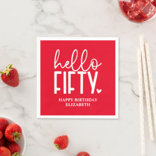 50. Geburtstag Personalisiert Serviette