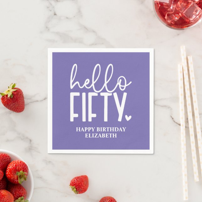50. Geburtstag Personalisiert Serviette (Beispiel)