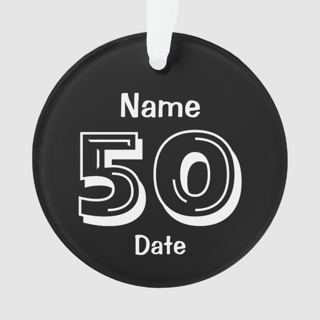 50. Geburtstag Personalisiertes Gag-Geschenk Schwa Ornament (Vorderseite)