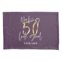 50. Geburtstag personalisiertes Geschenk lila Gold