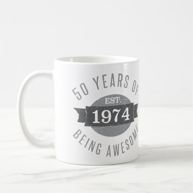 50. Geburtstag Phantastisch 1974 Kaffeetasse (Links)