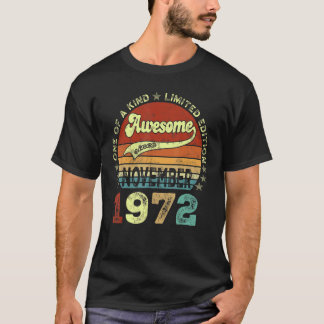 50. Geburtstag Phantastisch seit November 1972 50  T-Shirt