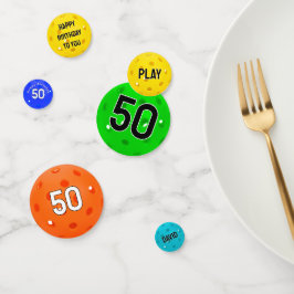 50. Geburtstag Pickleballs Konfetti