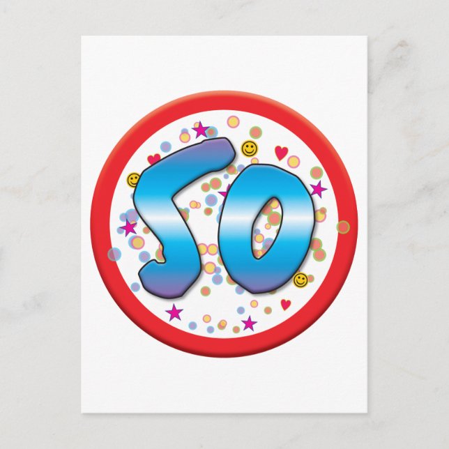 50. Geburtstag Postkarte (Vorderseite)