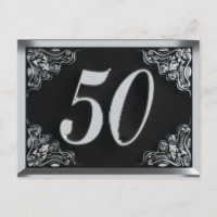 50. Geburtstag Regal Silver Einladung oder Gruß