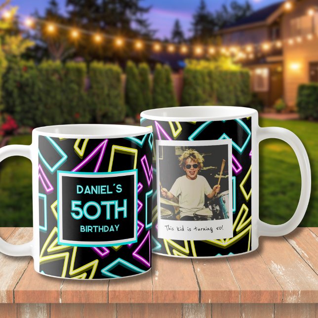 50. Geburtstag Retro-Foto  Kaffeetasse (Von Creator hochgeladen)