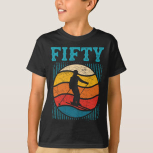 50. Geburtstag Retro Skifahren 50 Jahre alt Männer T-Shirt