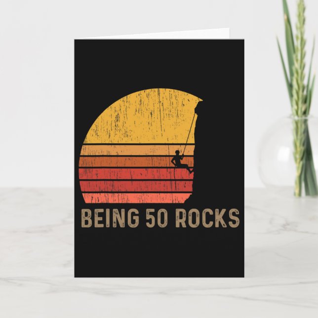50. Geburtstag Rock Climbing  Karte (Vorderseite)