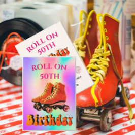 50. Geburtstag Roller Skate Geboren in der 70er-Ge Einladung